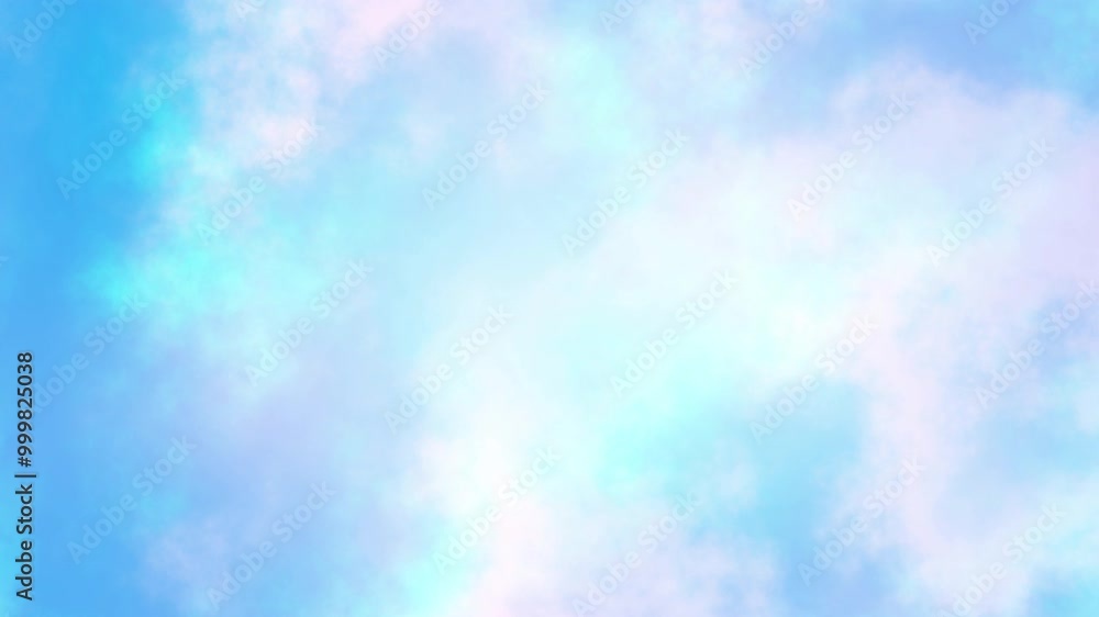 Aufkleber Seamless abstract psychedelic wavy background for loop playback. 4k video. Cloudy nebula background. Natural retro colors.