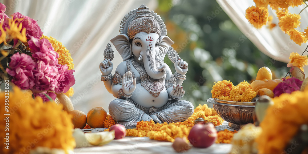 Canvas Prints beautiful statue of lord ganesha