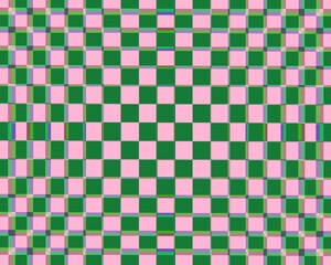 chessboard glitch hallucinations illuminate square retro pattern ilusion background layout poster print art