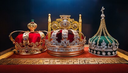 Royal crown crafted with skill.  