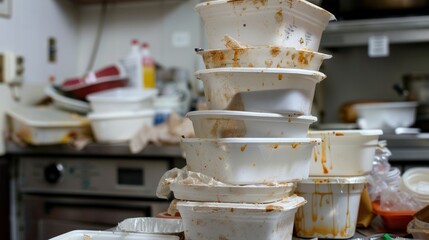 A Stack of Dirty Dishes