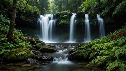 Fototapeta premium waterfall in the jungle