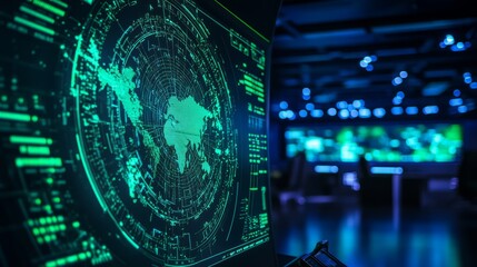 Digital World Map and Data Visualization