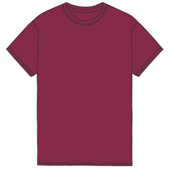 maroon front tshirt mockup