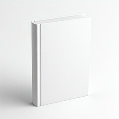Clean and minimalist white book cover mockup with white gray background 