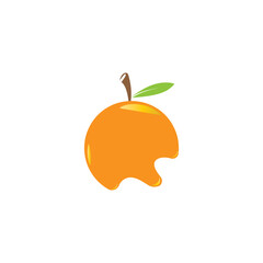 orange fruit logo  icon  vector  illustration