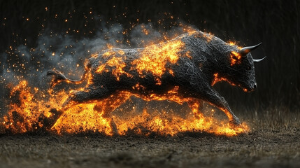 Naklejka premium Forged in Fire: Raging Steel Taurus