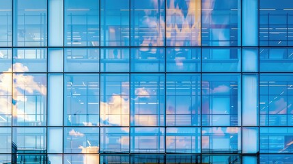 Glass Wall Of A Modern Building As Background