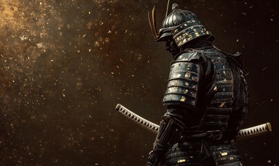 Fototapeta premium Samurai Warrior in Traditional Armor