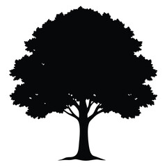 Tree Silhouette Vector Illustration.