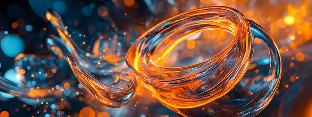 Molten Glass Abstract in Futuristic Design