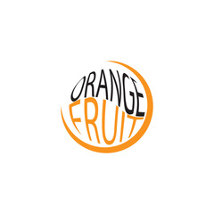 orange fruit logo  icon  vector  illustration