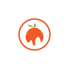 orange fruit logo  icon  vector  illustration