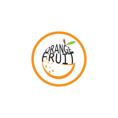 orange fruit logo  icon  vector  illustration