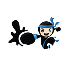 friendly ninja poses hitting stains