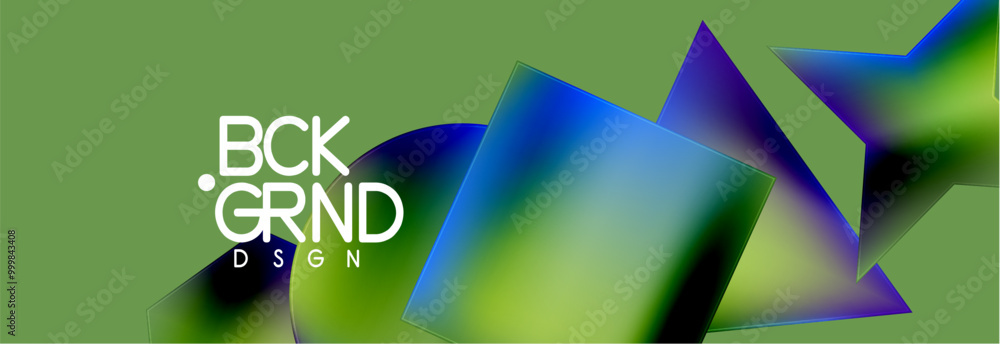 Poster neon color geometric shapes square triangle circle abstract background. vector illustration for wall