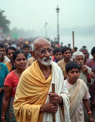 Fototapeta premium Happy Gandhi Jayanti | Mahatma Gandhi Jayanti 