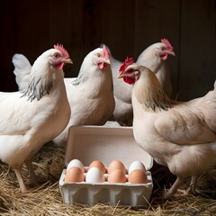 Fototapeta premium organic egg laying farms