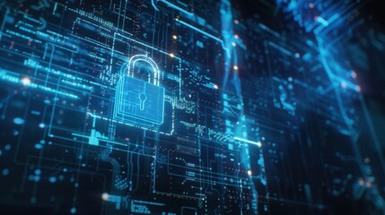 Fototapeta premium Cyber Security Concept Illustration