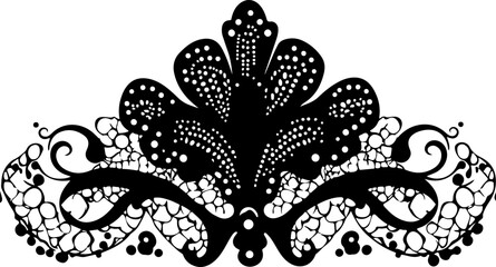 Elegant Black Lace Pattern Vector Design