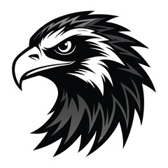 Eagle Head Silhouette Vector Illustration