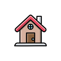 House icon. Home, real estate, property, building. Vector illustration.