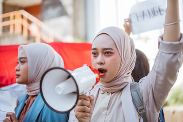 Young activists are passionately pushing for social change at a vibrant protest event