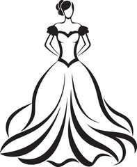 Woman dress silhouette vector illustration