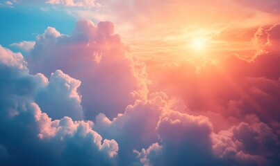 Fototapeta premium Dreamy Sunset Clouds in Sky