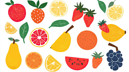 Vector fruits background