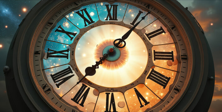 Une horloge magique &agrave; remont&eacute;e, o&ugrave; l'aiguille retourne dans le pass&eacute;, offrant &agrave; son d&eacute;tenteur une chance unique de revivre des moments pr&eacute;cieux.