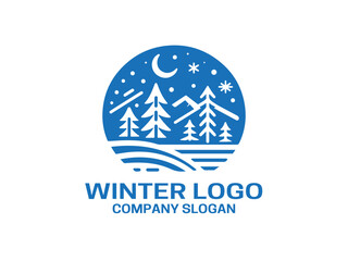 Winter logo icon vector template