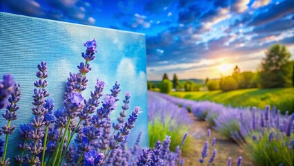 Obraz premium Aesthetic Representation of Periwinkle Color with a Blend of Blue and Lavender Hues on Canvas
