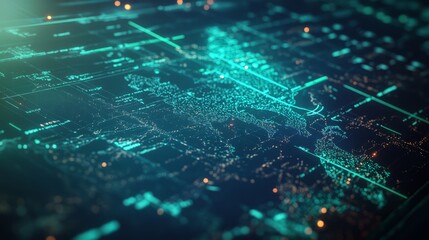 Futuristic Digital Map