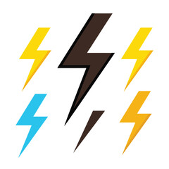 Lightning Bolt Icon Vector Illustration.
