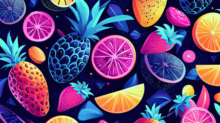 Vector fruits background