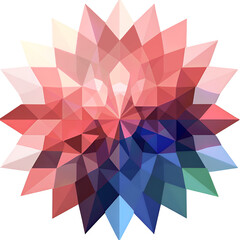 Obraz premium Colorful geometric design creating a vibrant star shape