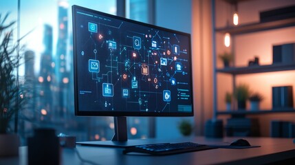 Fototapeta premium Modern Technology Workspace