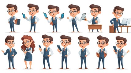 cartoon character poses