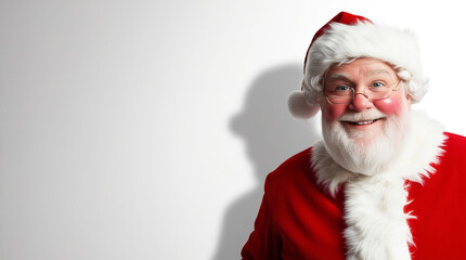 Naklejka premium Santa Claus on a Uniform Background