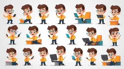 cartoon character poses