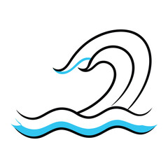  ocan wave, ocan symble vector illustration.