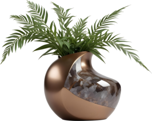 object scene creator vase stone and copper, luxe, design scene creator graphic ressources, png file