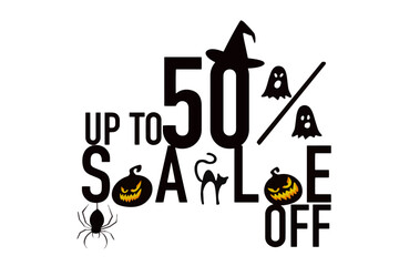 50 % up to off vector discount halloween 
