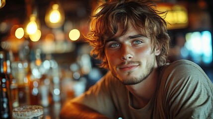 Obraz premium drunk young man