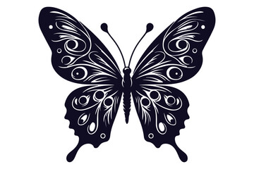 Butterfly silhouette vector illustrations