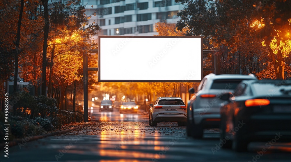 Aufkleber a large blank billboard mounted at the entrance of dubai mall showcasing the elegant architecture an