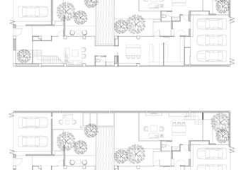Floor plan designed building on the drawing.