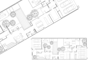 Floor plan designed building on the drawing.