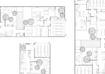 Floor plan designed building on the drawing.